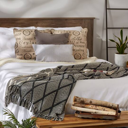 DII® Gray Tone Multi Diamond Throw